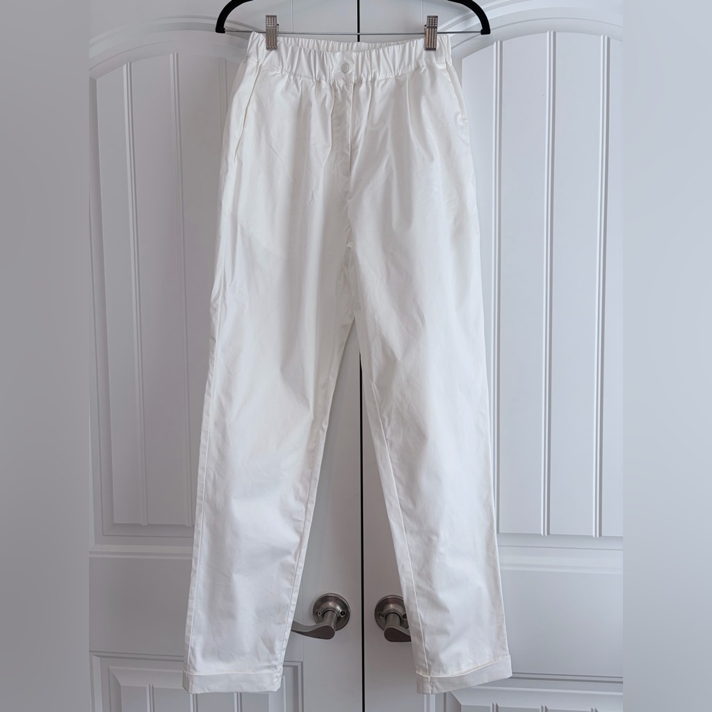 Aviva Zilberman The Visitor In White Women's Elastic Waist Pants Size S